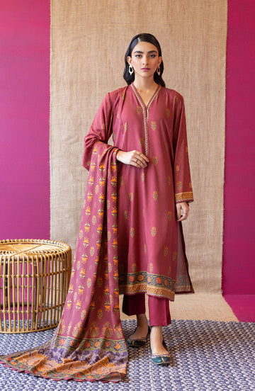 Orient OTL 22 176 Maroon Linen Myreen Winter Collection 2022 Online Shopping